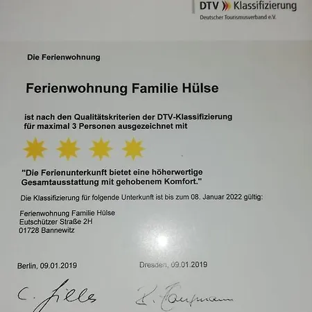 Ferienwohnung Familie Hulse Apartment Bannewitz